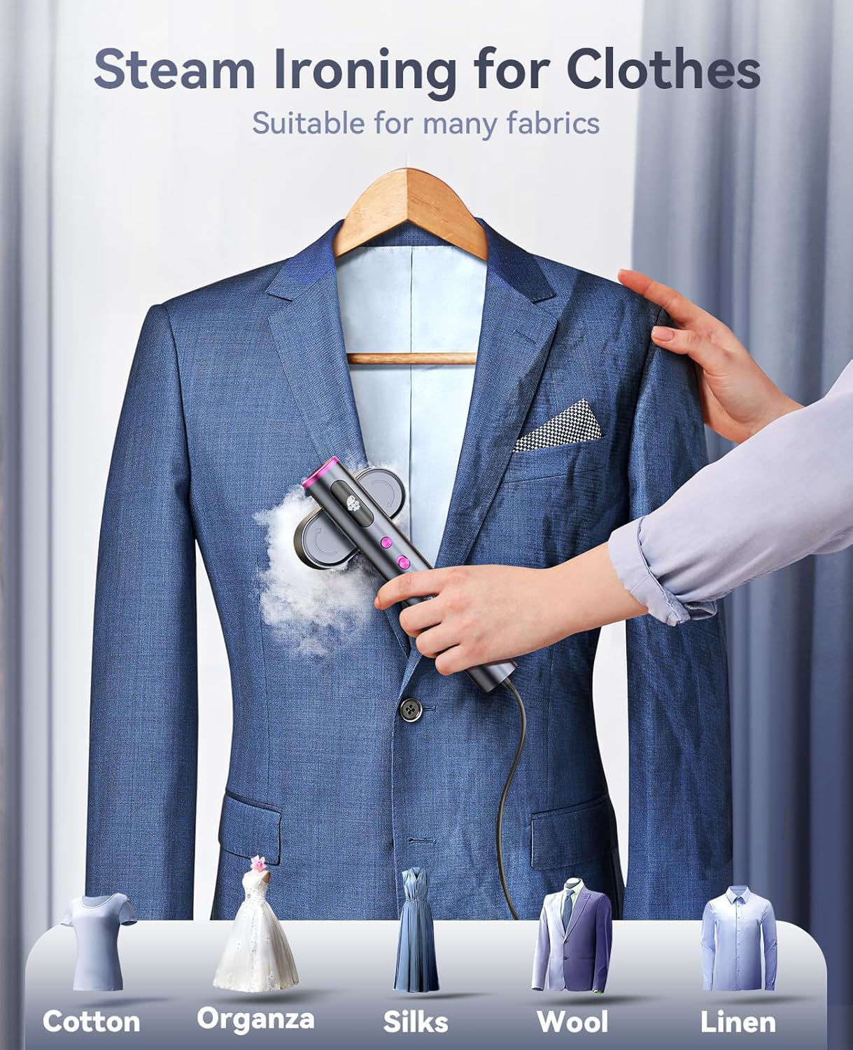 Dual Voltage Travel Steamer for Clothes