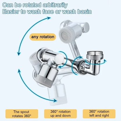 Universal 1080 ° Schwenk Roboterarm Schwenkbare Verlängerung Wasserhahn Belüfter 