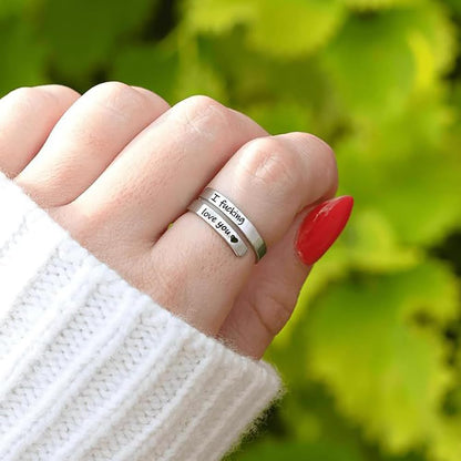 I Love You Ring Stainless Steel