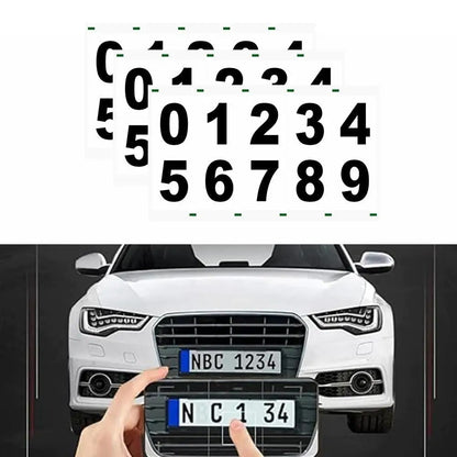 SmartMech™ License Plate Number Concealer Stickers