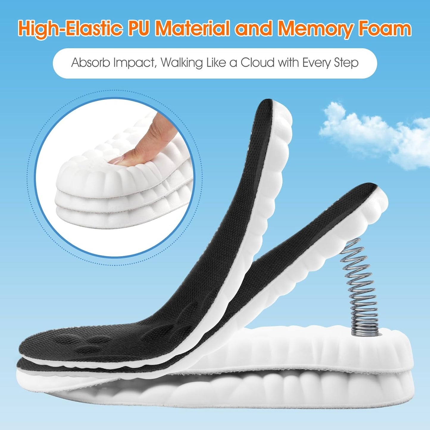 4D Cloud-Like Comfort Soles