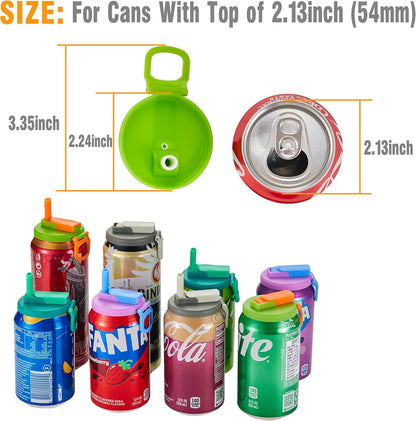 Soda Can Lid with Straw