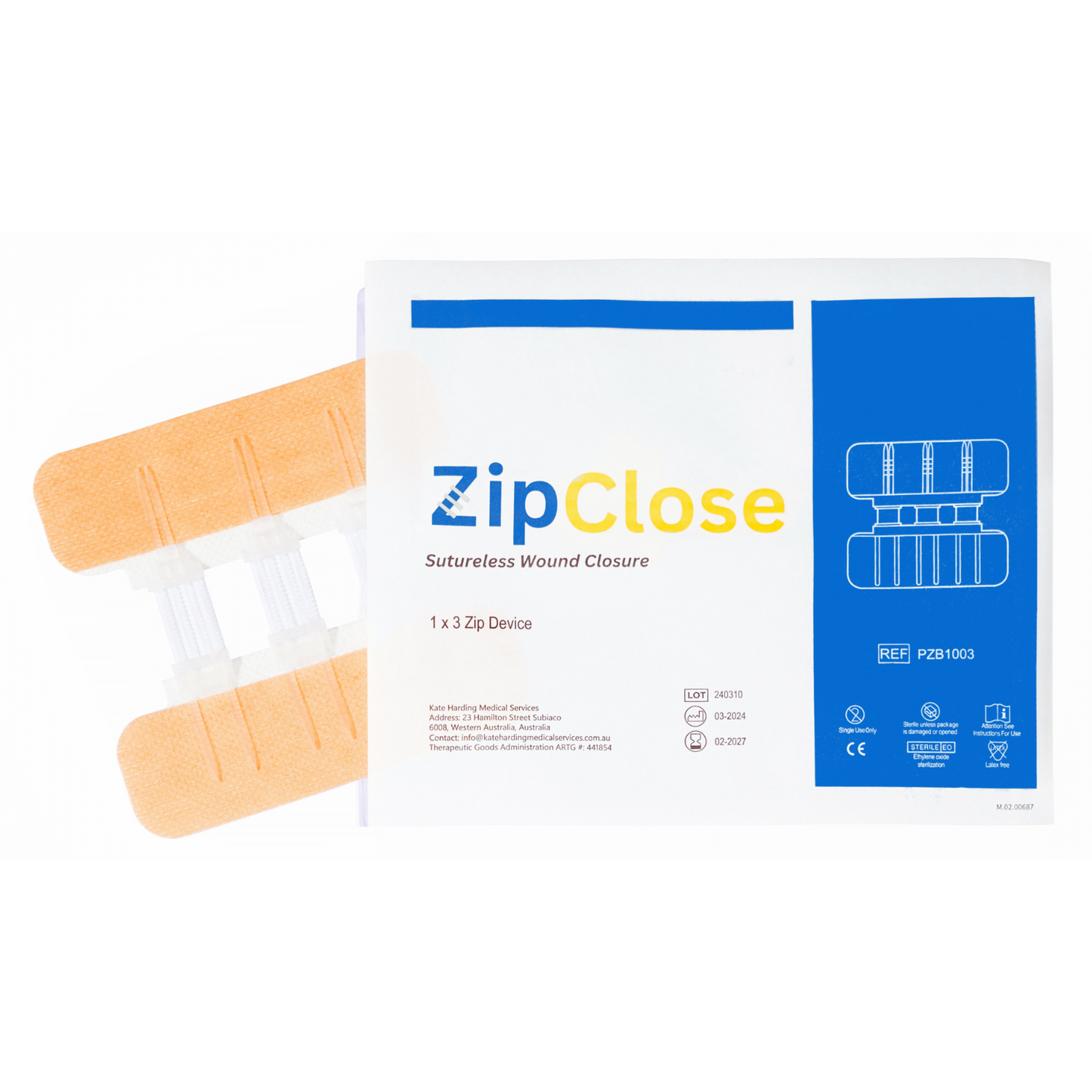 Advanced Wound Closure Kit: ZipClose Laceration (Stitch Free)