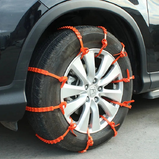 Anti-Skid Winter Snow Chains for Car Tires and Wheels