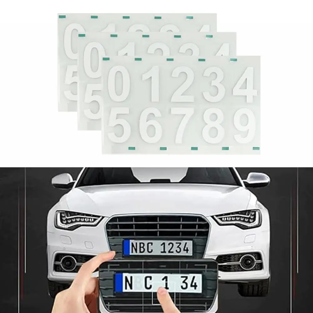 SmartMech™ License Plate Number Concealer Stickers