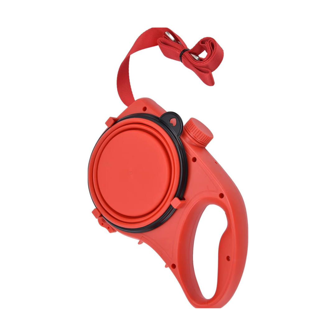 Multifunction Pet Leash with Foldable Bowl