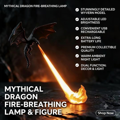 Dragon Breath Flame Night Light Decor